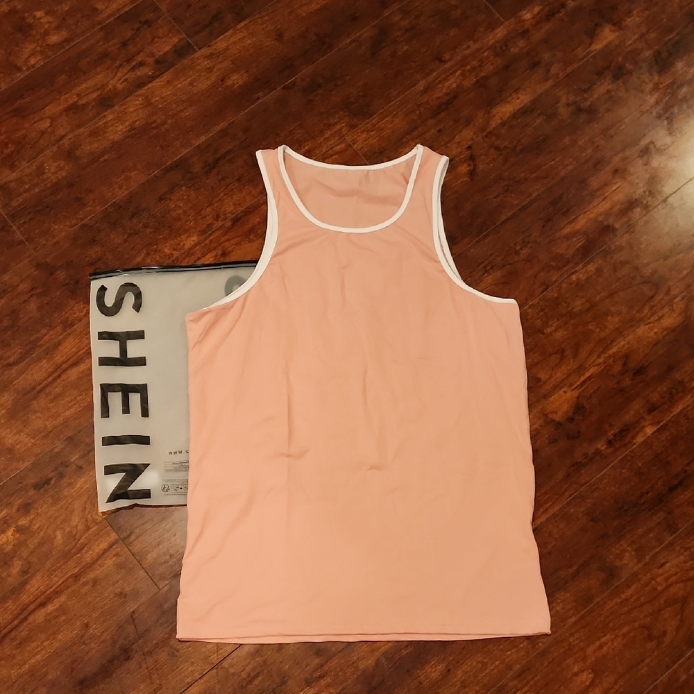 SHEIN Men's Pink Swim Tank